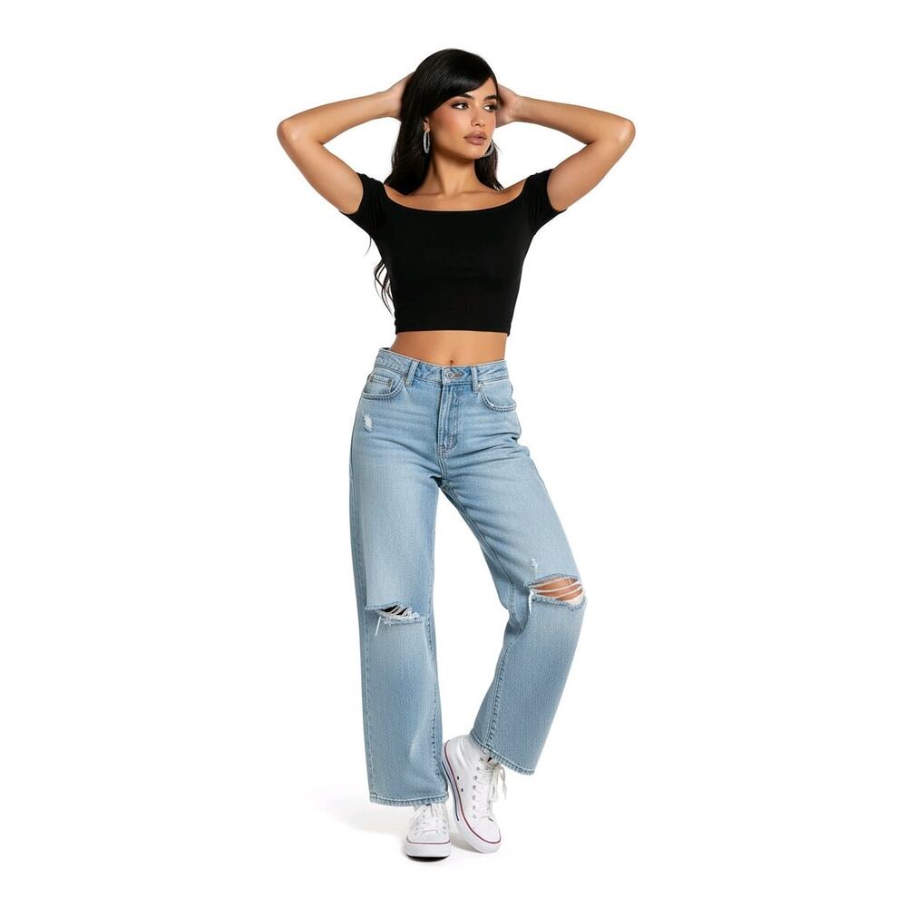Womens PISTOLA Cassie Super High Rise Straight Jeans Color 'By My Side' Size 24